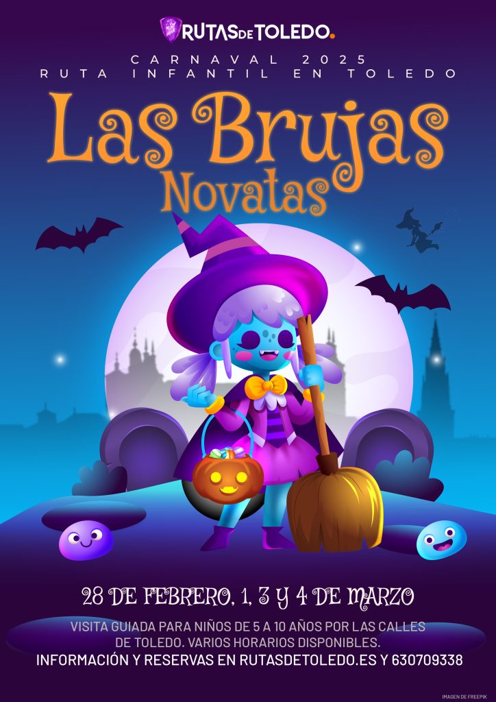 Ruta infantil Las Brujas Novatas, en Toledo. Carnaval 2025